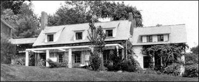 Image of Home of Dorothy Canfield Fisher, Arlington, Vermont. Postcard originally published by Francis A. Rugg