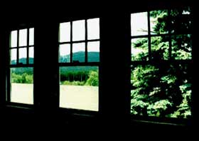 Image of A view of Mount Monadnock from Cather's sloped-ceiling room at the Shattuck Inn. Photo by Joyce McDonald