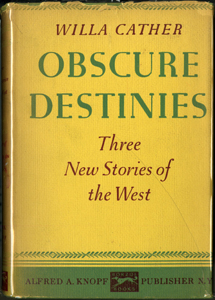 Cover of first edition of Obscure Destinies