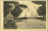 Image of front of postcard showing Villa Doria Pamphili, Rome, Italy