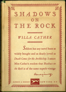 Cover of first edition of Shadows on the Rock