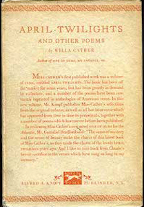Cover of first edition of April Twilights and Other Poems